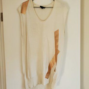 Alexander Wang Tunic Sweater White and Copper